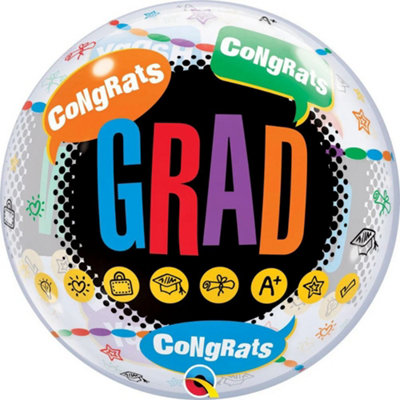 Happy Graduation Congrats 22"/56Cm Bubble Balloon from B&Q