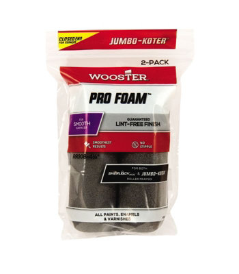 Wooster Jumbo Koter Pro Foam 4.5" Mini Roller SleevesTwin Pack from B&Q