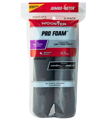 Wooster Jumbo Koter Pro Foam 6.5" Mini Roller SleevesTwin Pack from B&Q