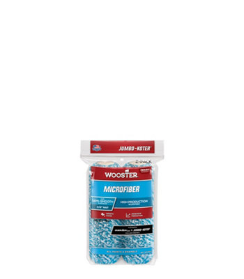 Wooster Jumbo Koter Microfiber 4.5" Mini Roller Sleeves 3/8" Nap Semi SmoothTwin Pack from B&Q