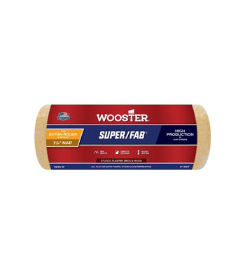 Wooster Super Fab 1.25" Nap Extra Rough Paint Roller Sleeve9 Inch from B&Q