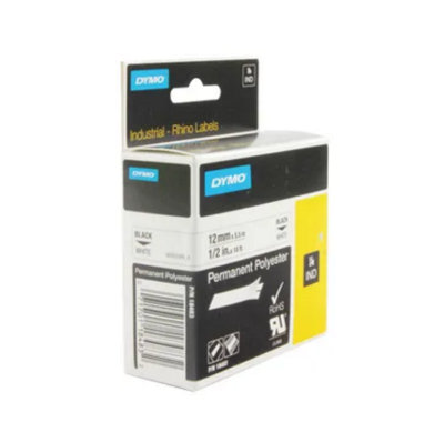 Dymo 12mm White Rhino Polyester Tape from B&Q