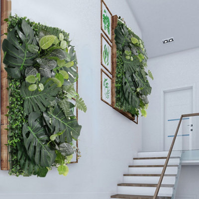 Garden Sanctuary Artificial Grass Plant Wall PanelArtificial Leaves Hedge Panel Hedge Wall Panel from B&Q