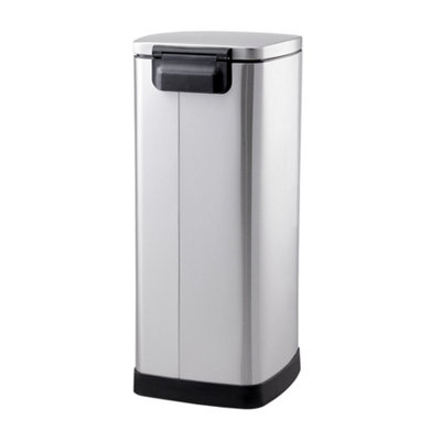 Living And Home Stainless Steel Pedal Bin Trash Can Kitchen Bin Recycling Rubbish Bin 30L from B&Q