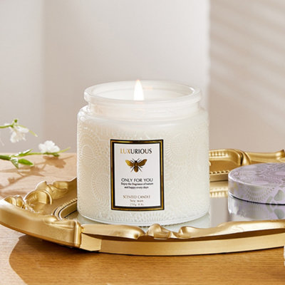 Thehotsale Indoor Soy Wax Litsea Cubeba Scented Candle White from B&Q