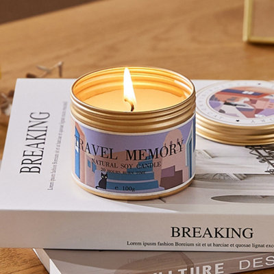 Thehotsale Natural Soy Wax Black Cedar Juniper Scented Candle Burn Time 20H+ from B&Q