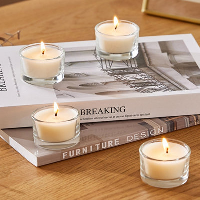 Thehotsale 6Pcs Candle Set Vegetable Wax Jasmine Scented from B&Q