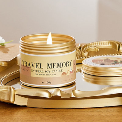 Thehotsale Natural Soy Wax Baltic Amber Scented Candle Burn Time 20H+ from B&Q