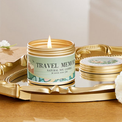Thehotsale Natural Soy Wax Fuzzy Kiwi Fruit Scented Candle Burn Time 20H+ from B&Q