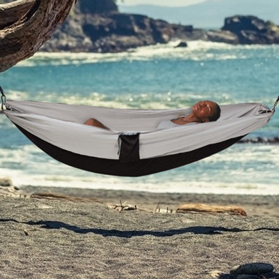 Living And Home Black 270Cm W Outdoor Portable Nylon Hammock