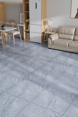 Living And Home 14Pcs Realistic Stone Texture Self Adhesive Plank Pvc Flooring 60X60Cm Covering 5M² from B&Q
