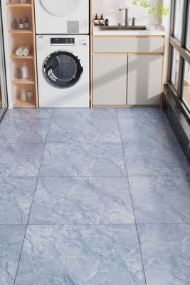 Living And Home 8Pcs Realistic Stone Texture Self Adhesive Plank Pvc Flooring 80X80Cm Covering 5.12M² from B&Q