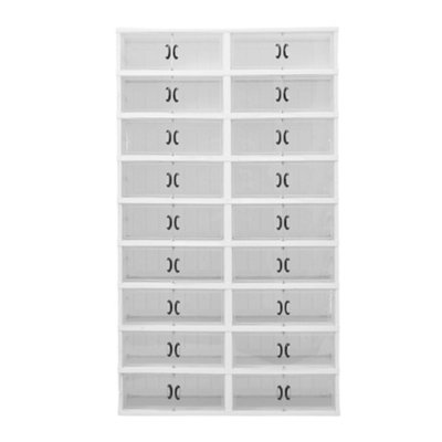 Thehotsale 9 Tier Foldable And Removable Shoe Display Cabinet With Transparent Doors from B&Q