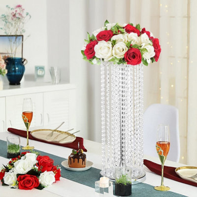 B&Q -  Dining Table Centrepiece Made Of Tall Crystal Vase