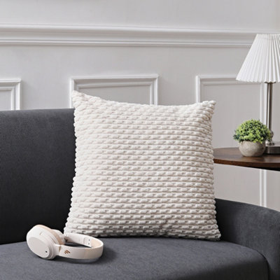 Thehotsale 45Cm X 45Cm Square Corduroy Soft Decorative Throw Pillow Cover Cushion Covers Pillowcase In Beige from B&Q