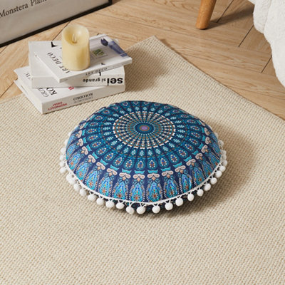 Thehotsale 43Cm Dia Decorative Ethnic Round Throw Pillow Cover from B&Q