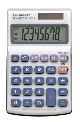 Sharp El 240Sab Calculator,grey from B&Q