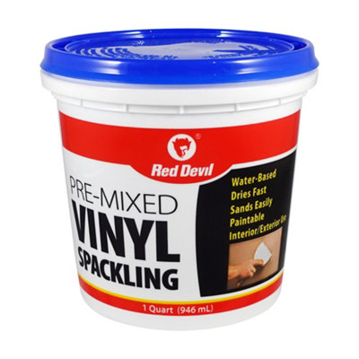 Red Devil Pre-Mixed Vinyl Spackling 1 Quart Tub from B&Q