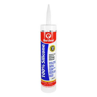 Red Devil Superior Quality 100% Silicone Sealant 9.8 Fl. Oz.cartridgeWhite from B&Q