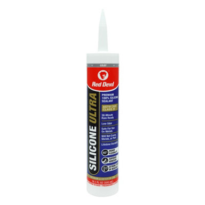 Red Devil Silicone Ultra Premium 100% Silicone Sealant 10.1 Fl. Oz. Cartridge Grey from B&Q