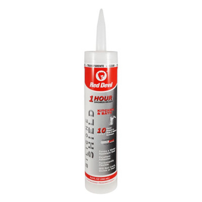 Red Devil Silicone Shield™ ShowerKitchen & Bath Sealant 9.0 Fl. Oz Cartridge Clear from B&Q
