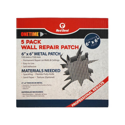 Red Devil Onetime Wall Repair Patch 6"x6" Patch 5 Pack from B&Q