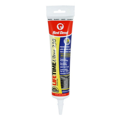 Red Devil Lifetime Ultra 230 Premium Elastomeric Acrylic Latex Sealant White from B&Q