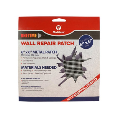 Red Devil Onetime Metal Wall Repair Patch 6"x6" from B&Q
