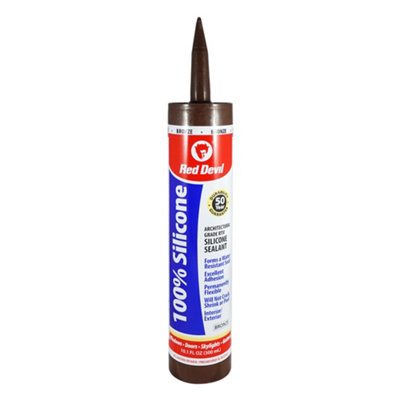 Red Devil 100% Superior Quality Silicone Sealant 9.8 Fl. Oz.cartridgeBronze from B&Q