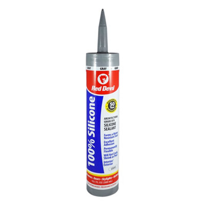 Red Devil 100% Superior Quality Silicone Sealant 9.8 Fl. Oz.cartridgeGrey from B&Q