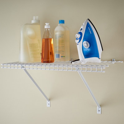  - Wall Mounted Steel Wire Shelving With White Finish By Closetmaid