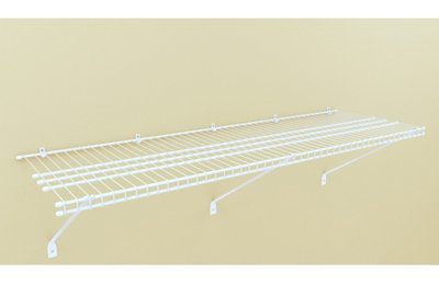  - Heavy Duty Steel Wire Shelf Kit White Vinyl Finish Garage Utility Storage By Closetmaid