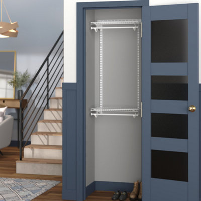  - Closetmaid 2Ft/ 60Cm Wide Closet Starter Kit Adjustable Shelftrack Wardrobe System