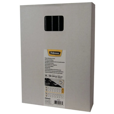 Fellowes Binding Comb A4 19mm Black Pack 100 5347705 35396FE - Image 11