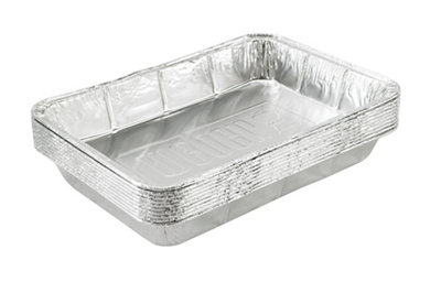 Weber Large Barbecue Drip Pan, Pack Of 10 Silver