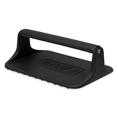 Weber Griddle Press / Bbq Cookware AccessoryFlattens BurgersPaninis & Bacon On Barbecue GriddlesCast Iron7.4 Cm X 23 Cm X from B&Q