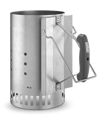  - Weber Rapidfire Chimney Starter For Charcoal Barbecues / Bbq AccessoryLights Briquettes Quickly Without Lighter Fluid