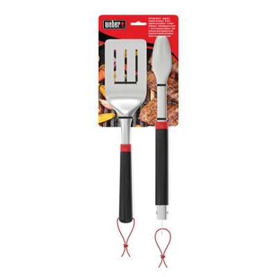 B&Q -  Black & Red Plastic & Stainless Steel 2 Piece Bbq Tool Set