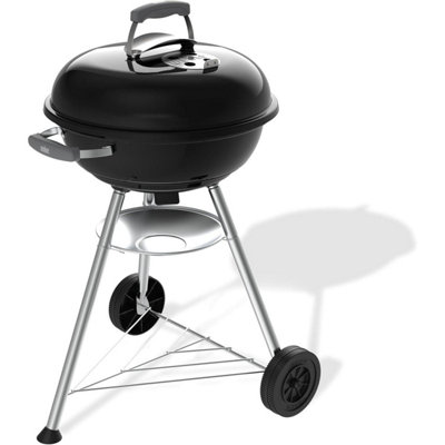 Weber Compact Kettle Charcoal Barbecue 47Cm With Stand & Wheels Black
