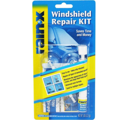  - Rain-X Windshield Repair Kit For Chips Cracks Easy Diy Fix Tools Curing Strips