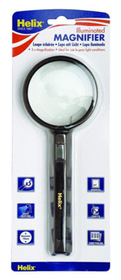 Helix Illuminated Magnifying Glass,black from B&Q