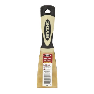 Hyde Pro Brass Stiff Putty Scraper Tool 51mm (2"") 06321 - Image 3