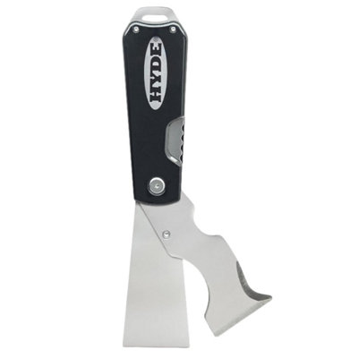 Hyde 5-in-1 Two Blade Folding Painters Tool Stainless Steel Spreader & Scraper - Image 3