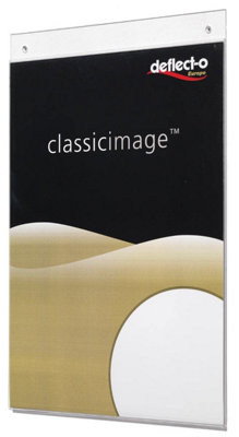 Deflecto Yearntree Deflecto Wall Sign Holder Pre-Drilled Portrait A4 Clear Ref 47001 from B&Q