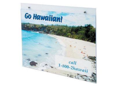 Wall Sign Holder Pre Drilled Landscape A3 Clear - Image 6
