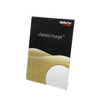 Deflecto Yearntree Deflecto A5 Portrait Slanted Sign Holder, A5 Plastic Display Stand, A5 Menu Holders, Leaflet Display Stands, Display Stand A5 B&Q