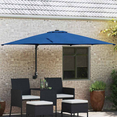 B&Q -  Garden Parasol Azurblau 2.5 X 2.5 M Fabric