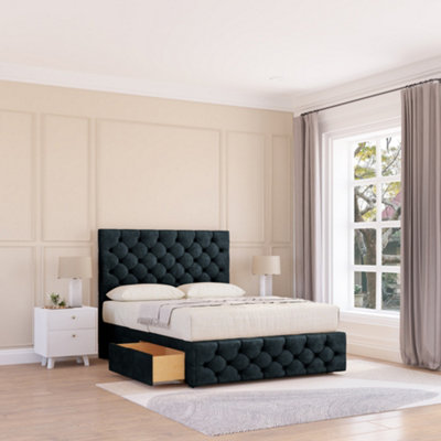 Sloomy 3Ft Watson Divan Bed Base Black Naples ,no Drawers12" Footboard & 26" Struts HeadboardSingle from B&Q