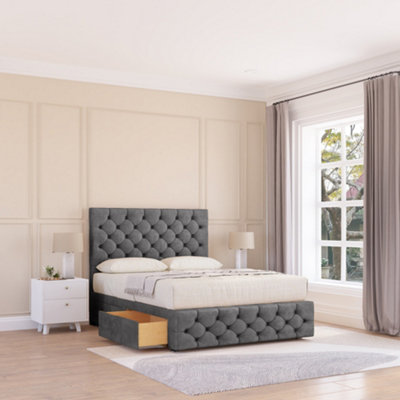 Sloomy 3Ft Watson Divan Bed Base Steel Plush ,no Drawers12" Footboard & 26" Struts HeadboardSingle from B&Q