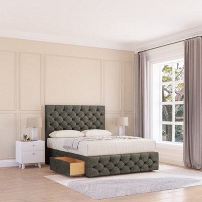 Sloomy 3Ft Watson Divan Bed Base Pewter Dumfries ,no Drawers12" Footboard & 26" Struts HeadboardSingle from B&Q